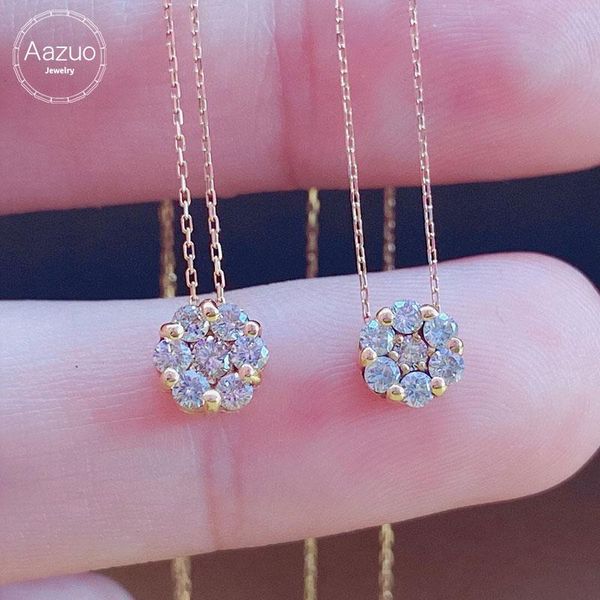 aazuo 18k orignal yellow gold real diamonds 0.20-0.30ct six rounds one necklace gifted for women wedding party link chain au750, Silver
aazuo 18k orignal yellow gold real diamonds 0.20-0.30ct six rounds one necklace gifted for women wedding party link chain au750, Silver