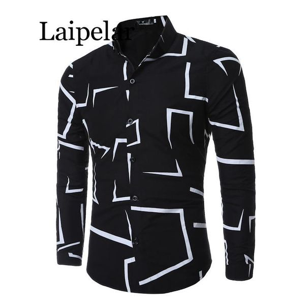 men's casual shirts laipelar men shirt 2021 brand fashion slim geometric print long sleeve business social white c, White;black
men's casual shirts laipelar men shirt 2021 brand fashion slim geometric print long sleeve business social white c, White;black
