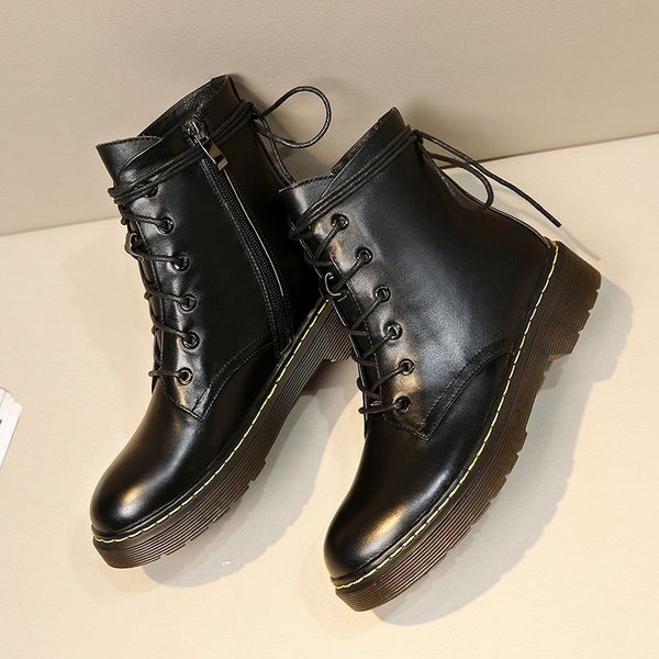 2021 female fashion ankle leather shoes genuine black woman platforms martin size boots 749q
2021 female fashion ankle leather shoes genuine black woman platforms martin size boots 749q