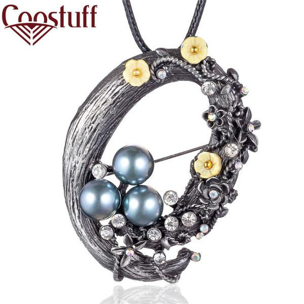 plant vintage jewelry long necklace for women flower pendant bead black rope chain jewellery suspension choker ale alloy new, Silver
plant vintage jewelry long necklace for women flower pendant bead black rope chain jewellery suspension choker ale alloy new, Silver