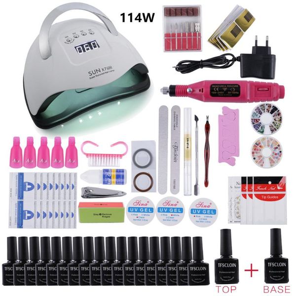 nail set 114w uv led nail lamp for fast gel polish set kit gel varnish electric drill manicure sets manicure tool 2020
nail set 114w uv led nail lamp for fast gel polish set kit gel varnish electric drill manicure sets manicure tool 2020