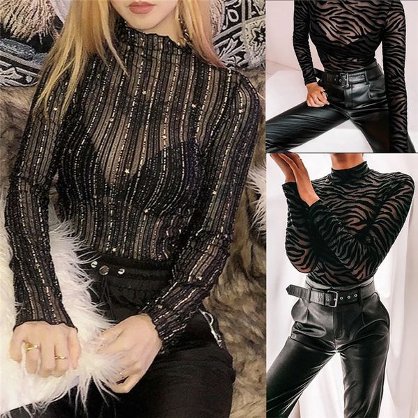 women mesh striped see-through jumpsuit 2020 turtleneck long sleeve bodycon slim black bodysuit clubwear romper, Black;white
women mesh striped see-through jumpsuit 2020 turtleneck long sleeve bodycon slim black bodysuit clubwear romper, Black;white