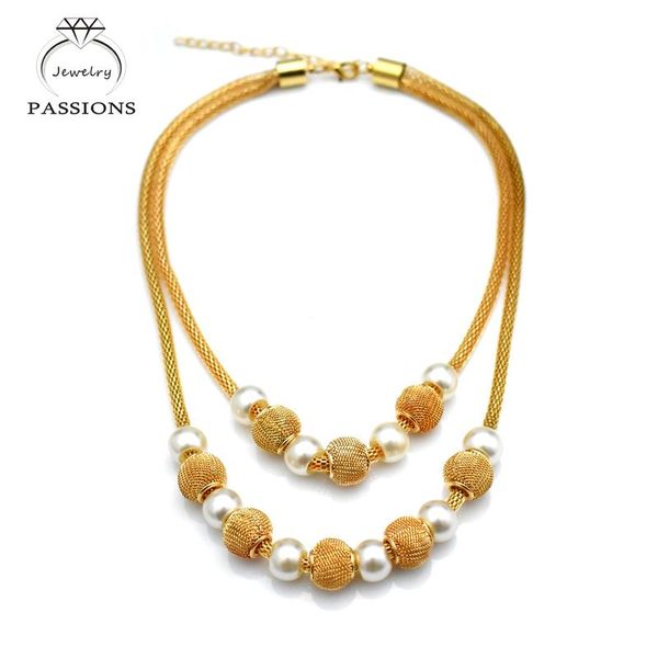 vintage luxury pearl statement necklace gold plate double layer imitation pearl necklace collier for women sweater chain jewelry, Silver
vintage luxury pearl statement necklace gold plate double layer imitation pearl necklace collier for women sweater chain jewelry, Silver