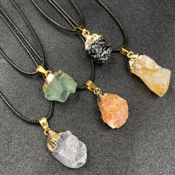 irregular natural original crystal stone gold plated pendant necklaces for women girl fashion party club decor jewelry, Silver
irregular natural original crystal stone gold plated pendant necklaces for women girl fashion party club decor jewelry, Silver