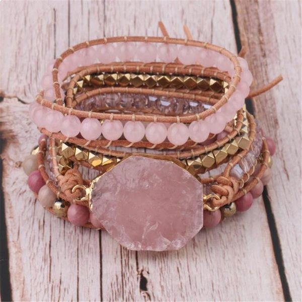 New Style 3pcs/Lot Rose Quartzss Braided Bracelet with Multiple Loops and Winding Pure Hand-woven Bracelet With Natural Stone, Black
New Style 3pcs/Lot Rose Quartzss Braided Bracelet with Multiple Loops and Winding Pure Hand-woven Bracelet With Natural Stone, Black
