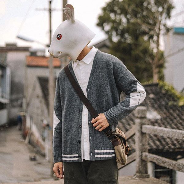 casual loose man sweaters japanese harajuku crewneck cardigan winter knitted man sweaters pull hiver men's clothing db60my1, White;black
casual loose man sweaters japanese harajuku crewneck cardigan winter knitted man sweaters pull hiver men's clothing db60my1, White;black