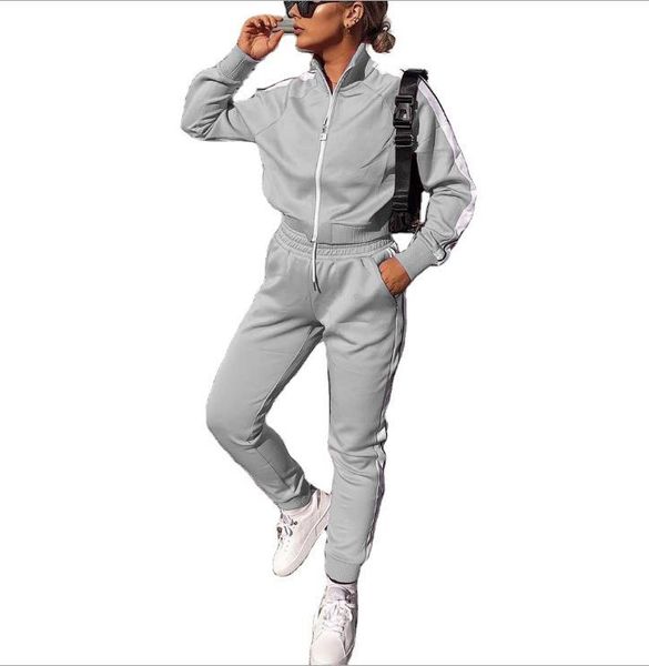 women's tracksuits vestidos two piece set women zipper jacket and pants tracksuit outfit sports suit casual sweatsuits clothing jogging, Gray
women's tracksuits vestidos two piece set women zipper jacket and pants tracksuit outfit sports suit casual sweatsuits clothing jogging, Gray