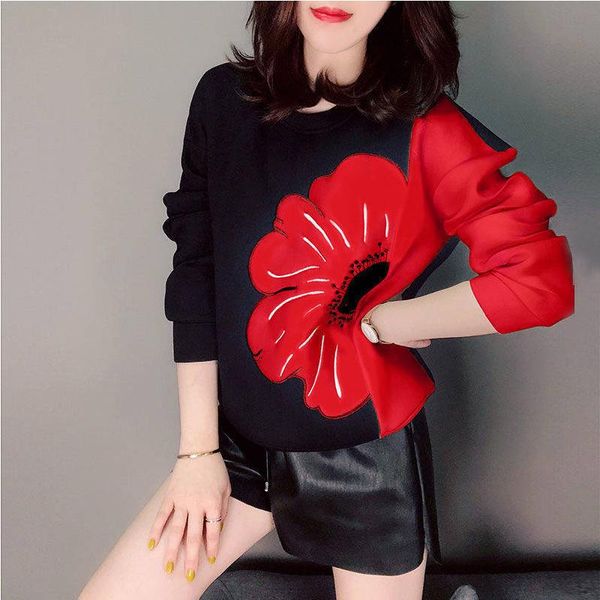 women's hoodies & sweatshirts winter o-neck thick fashion flowers print for women tie-dye sweatshirt loose long sleeve streetwear cloth, Black
women's hoodies & sweatshirts winter o-neck thick fashion flowers print for women tie-dye sweatshirt loose long sleeve streetwear cloth, Black