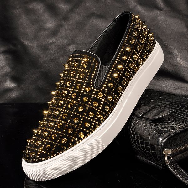 luxury famous male brand punk nightclub dress cow leather shoes summer slide in rivets shoe flat platform moccasins zapatos 6g8r, Black
luxury famous male brand punk nightclub dress cow leather shoes summer slide in rivets shoe flat platform moccasins zapatos 6g8r, Black