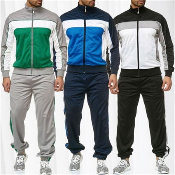 trend long sleeve cardigan zipper coats pants sports suits spring male new casual slim tracksuits mens splicing multicolor 2pcs sets fashion, Gray
trend long sleeve cardigan zipper coats pants sports suits spring male new casual slim tracksuits mens splicing multicolor 2pcs sets fashion, Gray