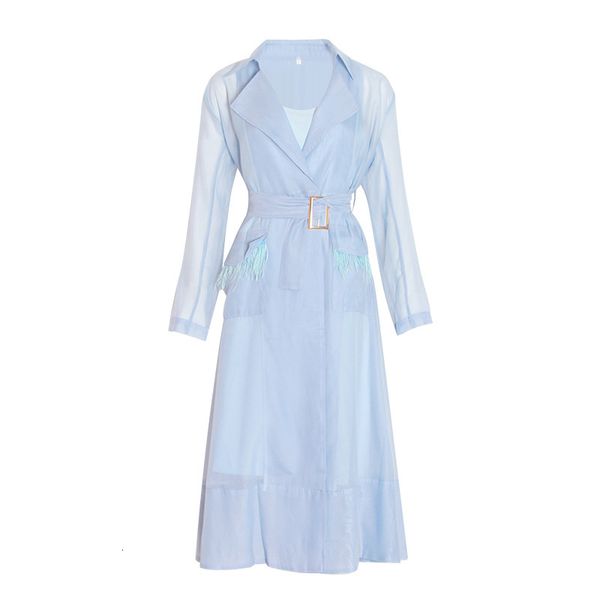 2021 new fall light blue voile dressed with long turn-down sleeve track collar runway design fashion woman jacket hbqb, Black;gray
2021 new fall light blue voile dressed with long turn-down sleeve track collar runway design fashion woman jacket hbqb, Black;gray