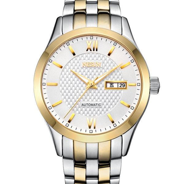wristwatches nesun men watches japan miyota automatic mechanical movement sapphire waterproof watch n9203-2, Slivery;brown
wristwatches nesun men watches japan miyota automatic mechanical movement sapphire waterproof watch n9203-2, Slivery;brown