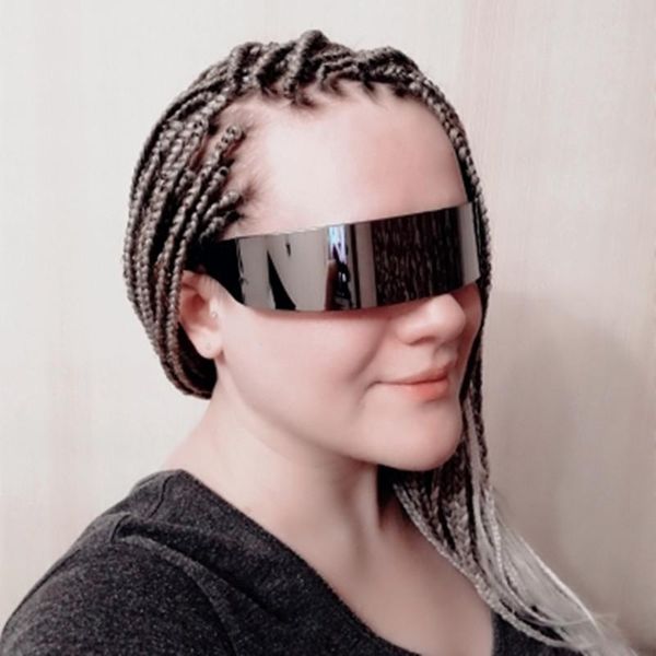 sunglasses kilig funny futuristic wrap around costume mask novelty glasses halloween party supplies decoration, White;black
sunglasses kilig funny futuristic wrap around costume mask novelty glasses halloween party supplies decoration, White;black
