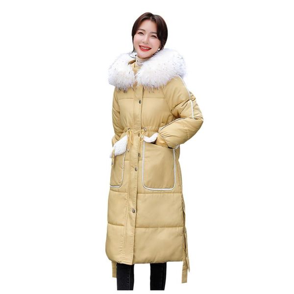 women winter warm parkas long faux fur coat hooded padded thicked slim pocket outerwear winter clothes woman jacket white, Black
women winter warm parkas long faux fur coat hooded padded thicked slim pocket outerwear winter clothes woman jacket white, Black
