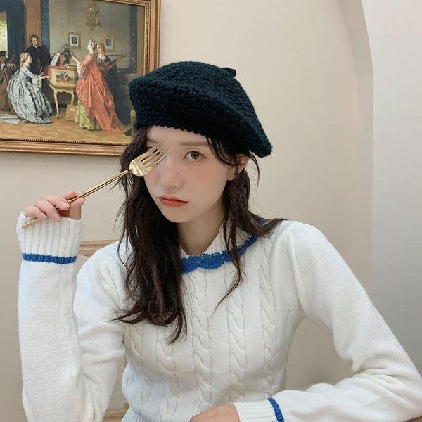 Women Beret Hat For Winter Female Knitted Cotton Wool Hats Wool Hats Cap Spring Autumn New Women's Caps Painter Hat, Blue;gray
Women Beret Hat For Winter Female Knitted Cotton Wool Hats Wool Hats Cap Spring Autumn New Women's Caps Painter Hat, Blue;gray