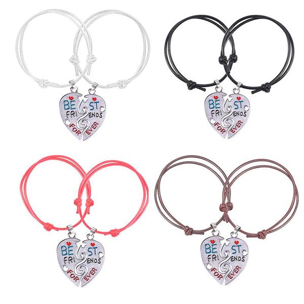 charm bracelets 2021 friend fashion bracelet bff letter heart shaped alloy pendant women's simple stitching friendship jewelry gift, Golden;silver
charm bracelets 2021 friend fashion bracelet bff letter heart shaped alloy pendant women's simple stitching friendship jewelry gift, Golden;silver