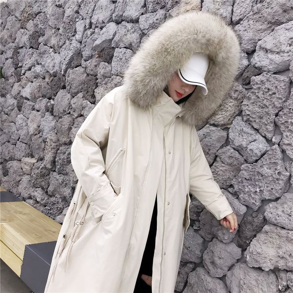 women thick winter coat raccoon fur hooded women long jacket coat oversize white duck down warm coat casaco feminino parkas 201103, Black
women thick winter coat raccoon fur hooded women long jacket coat oversize white duck down warm coat casaco feminino parkas 201103, Black