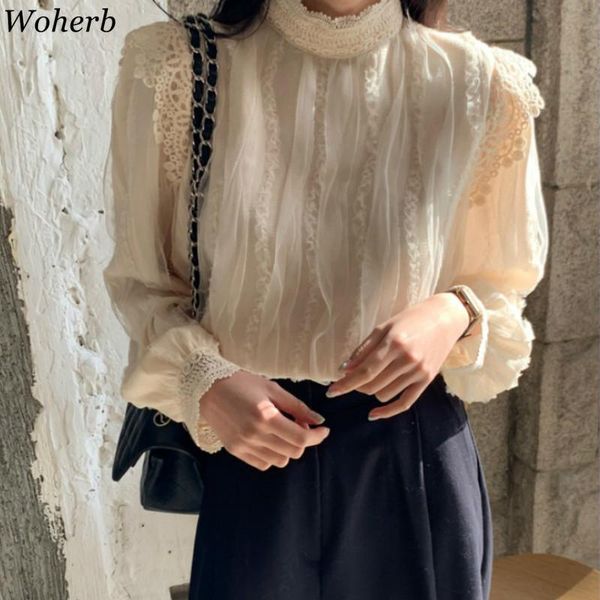woherb blouse women blusas mujer de moda 2020 korean chic vintage half turtleneck shirt lace ruffles elegant blouses female, White
woherb blouse women blusas mujer de moda 2020 korean chic vintage half turtleneck shirt lace ruffles elegant blouses female, White