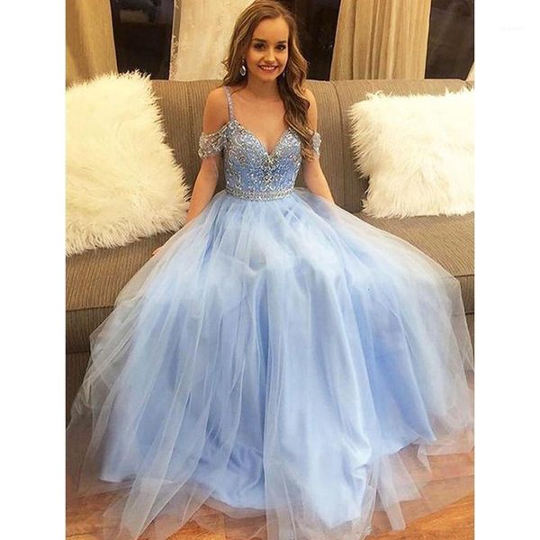 elegant tulle prom dresses light blue v neck off the shoulder a line floor length long formal party appliques evening gowns1, White;black
elegant tulle prom dresses light blue v neck off the shoulder a line floor length long formal party appliques evening gowns1, White;black