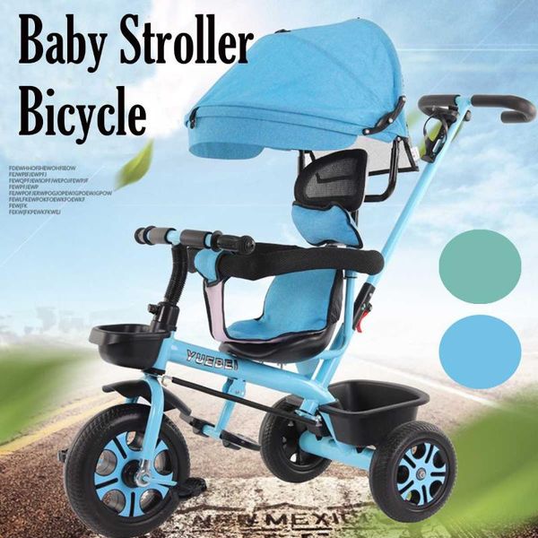 4 In 1 Infant Tricycle Folding Rotating Seat Baby Stroller 3 Wheel Bicycle Kids Bike Three Wheel Stroller Baby Trolley Toddler