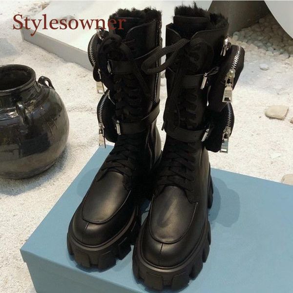 real leather mid-calf height increasing woman motorcycle boots plush velvet pockets bag brand designer triangle long boots 2021, Black
real leather mid-calf height increasing woman motorcycle boots plush velvet pockets bag brand designer triangle long boots 2021, Black
