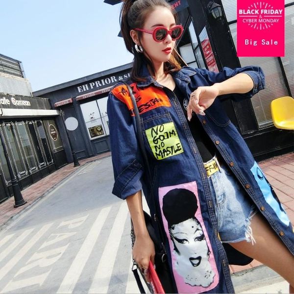 women's trench coats european station 2021 spring autumn fashion women denim outwear personality patch design printing cartoon cowboy c, Tan;black
women's trench coats european station 2021 spring autumn fashion women denim outwear personality patch design printing cartoon cowboy c, Tan;black