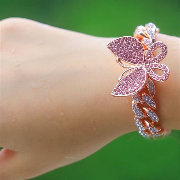 charm bracelets fashion men women hip hop luxury butterfly gold color cuba link bracelet shiny rhinestone jewelry gifts, Golden;silver
charm bracelets fashion men women hip hop luxury butterfly gold color cuba link bracelet shiny rhinestone jewelry gifts, Golden;silver