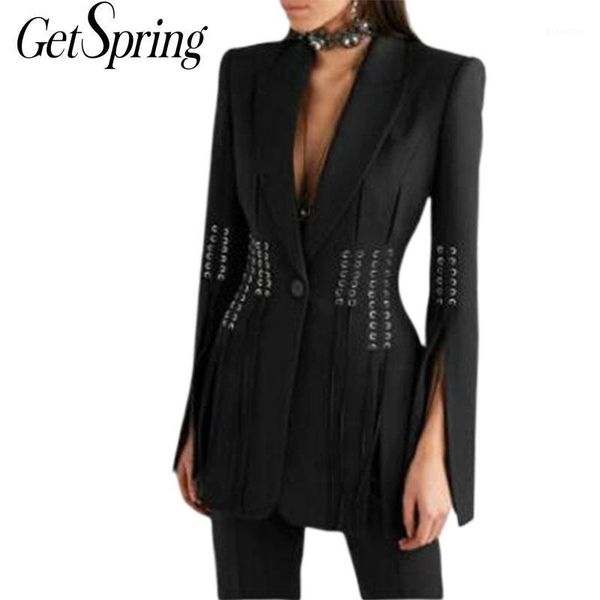 getsring women blazer handsome ladies blazer jacket single button long sleeve split spring jacket women long suit 20191, White;black
getsring women blazer handsome ladies blazer jacket single button long sleeve split spring jacket women long suit 20191, White;black