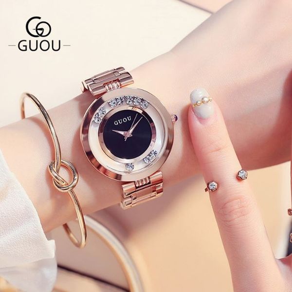 guou women's watches rose gold ladies watch fashion luxury bracelet watches for women rhinestone clock women reloj mujer saat t200420, Slivery;brown
guou women's watches rose gold ladies watch fashion luxury bracelet watches for women rhinestone clock women reloj mujer saat t200420, Slivery;brown