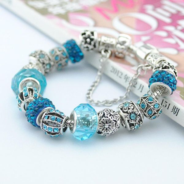 charm bracelets selling blue beads crystal flower bracelet for women enamel diy pulseira gfit, Golden;silver
charm bracelets selling blue beads crystal flower bracelet for women enamel diy pulseira gfit, Golden;silver