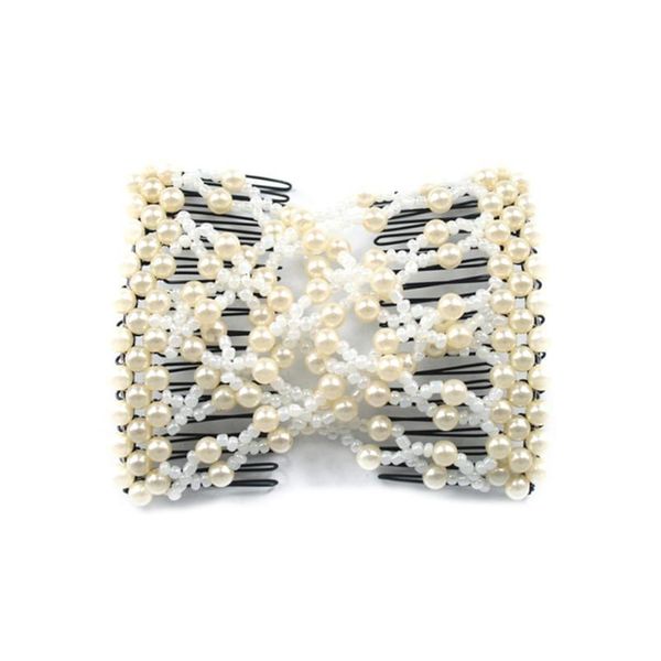 double fashion hair comb magic beads elasticity clip stretchy hair combs clips selli jllhov, Silver
double fashion hair comb magic beads elasticity clip stretchy hair combs clips selli jllhov, Silver