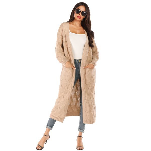 autumn and winter new woven plain irregular large pocket rabbit plush long coat sweater, White;black
autumn and winter new woven plain irregular large pocket rabbit plush long coat sweater, White;black