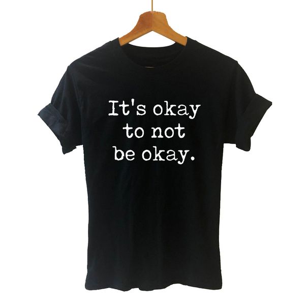 funny it's okay to not be okay mental health t shirt short sleeve o-neck cotton t-shirt girls harajuku tee woman clothing, White
funny it's okay to not be okay mental health t shirt short sleeve o-neck cotton t-shirt girls harajuku tee woman clothing, White
