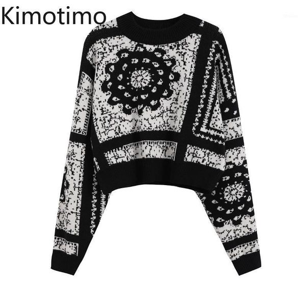 women's sweaters kimotimo vintage short sweater 2021 autumn winter pullover o-neck jacquard elegant knit loose casual korean outwear1, White;black
women's sweaters kimotimo vintage short sweater 2021 autumn winter pullover o-neck jacquard elegant knit loose casual korean outwear1, White;black