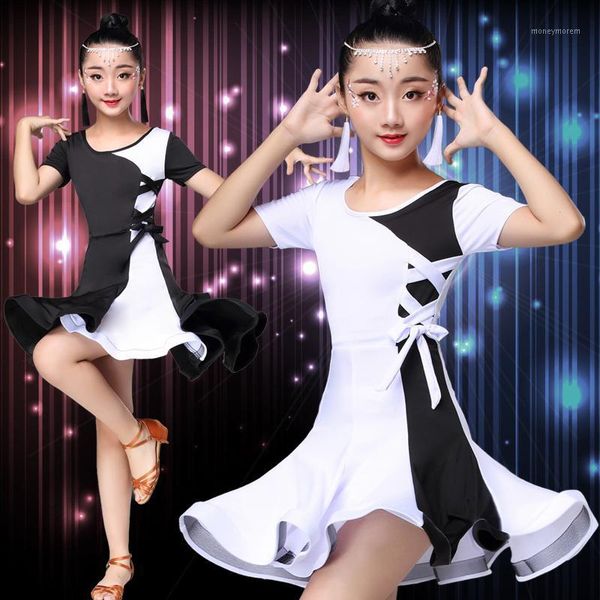 stage wear white kids latin dance competition dresses ballroom black short sleeve girls costumes dancing outfits1, Black;red
stage wear white kids latin dance competition dresses ballroom black short sleeve girls costumes dancing outfits1, Black;red