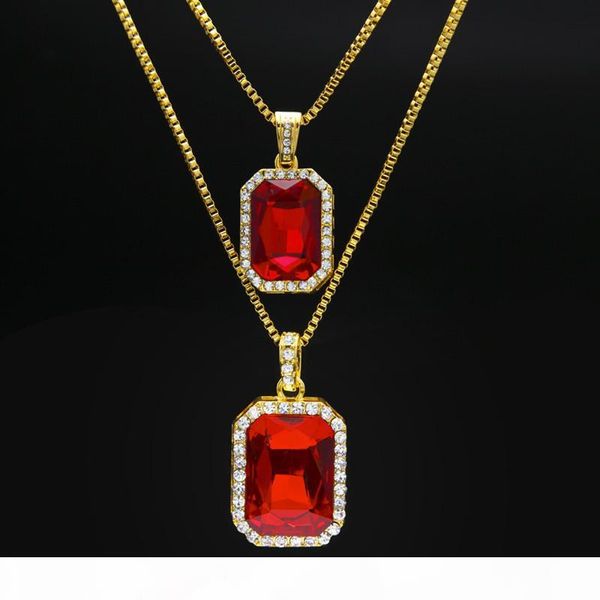 new mens bling faux lab ruby pendant necklace with box chain gold plated iced out sapphire rock rap hip hop jewelry for gift, Silver
new mens bling faux lab ruby pendant necklace with box chain gold plated iced out sapphire rock rap hip hop jewelry for gift, Silver