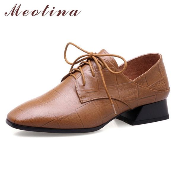 dress shoes meotina autumn high heels women pumps natural genuine leather thick derby cow square toe lady size 42, Black
dress shoes meotina autumn high heels women pumps natural genuine leather thick derby cow square toe lady size 42, Black