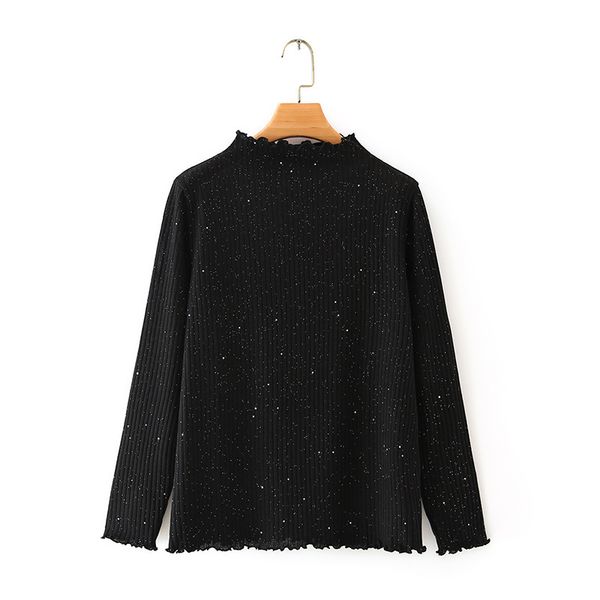 xl-4xl more high collar tshirts stretchable size big crochet k5or, White