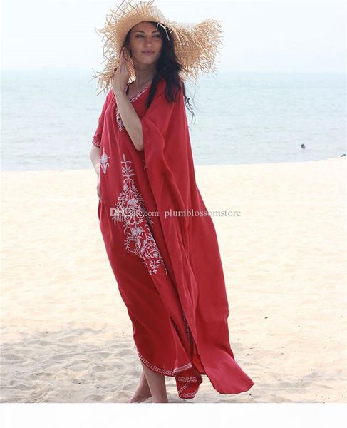 2020 embroidery kaftan beach tunic cotton beach cover up women swimwear oversize dress swimsuit bikini cover up plus size sarong beachwear, White;black
2020 embroidery kaftan beach tunic cotton beach cover up women swimwear oversize dress swimsuit bikini cover up plus size sarong beachwear, White;black