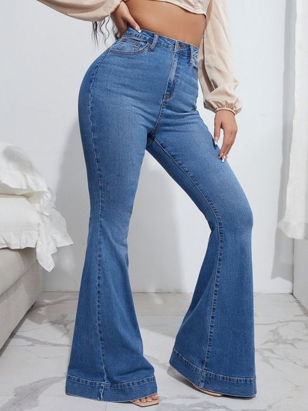 sxy high waist flare leg jeans i5u3#, Blue
sxy high waist flare leg jeans i5u3#, Blue