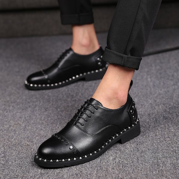 luxury new male design fashion punk club dress leather lace to rivets gentleman hombre shoes aj7v, Black
luxury new male design fashion punk club dress leather lace to rivets gentleman hombre shoes aj7v, Black