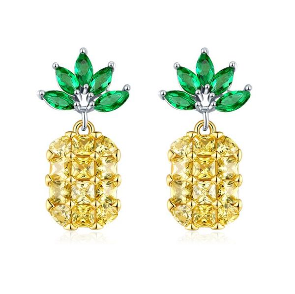 korean sweet cute fashion jewelry 925 sterling silver full princess cut yellow 5a cubic zircon fruit pineapple women dangle earring gift
korean sweet cute fashion jewelry 925 sterling silver full princess cut yellow 5a cubic zircon fruit pineapple women dangle earring gift