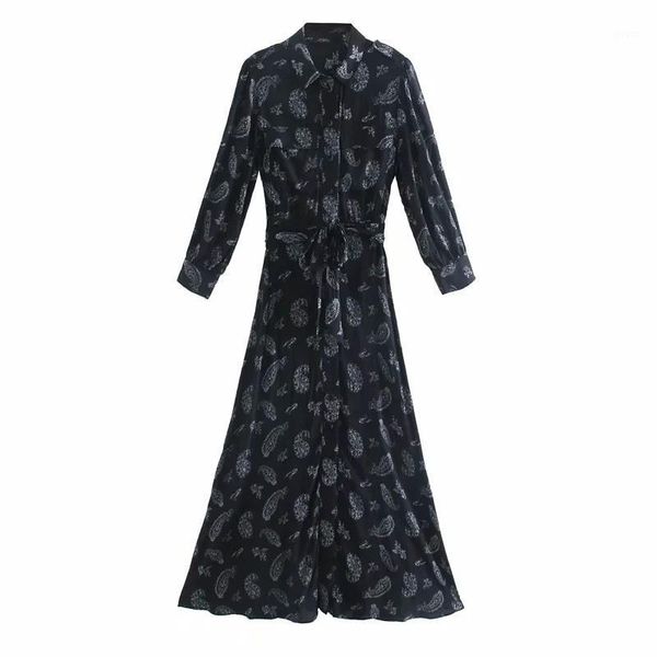 women vintage paisley printing sashes puff sleeve shirt dress casual lady loose clothes vestido d65051, Black;gray
women vintage paisley printing sashes puff sleeve shirt dress casual lady loose clothes vestido d65051, Black;gray