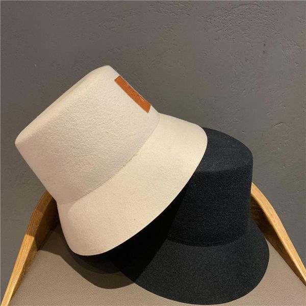 Woolen Thickened Basin Hat Japan Flat Top Wild Warm Fisherman Hat Luojia Leather Label Letter Top, Blue;gray
Woolen Thickened Basin Hat Japan Flat Top Wild Warm Fisherman Hat Luojia Leather Label Letter Top, Blue;gray