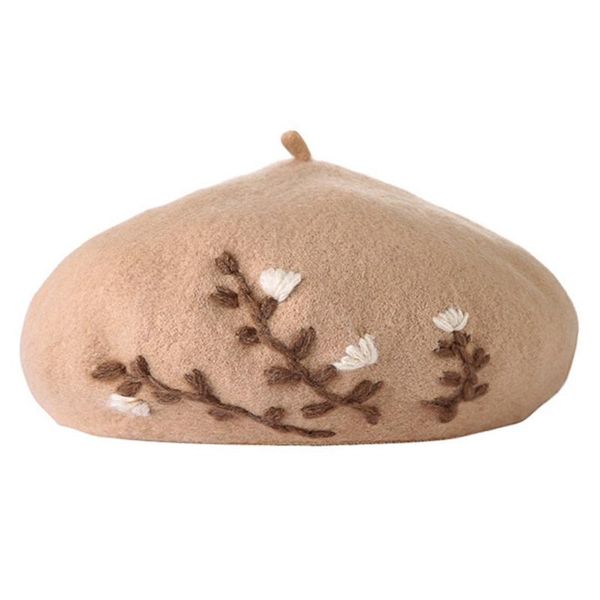 women winter warm faux wool beret hat floral leaf embroidery painter pumpkin cap lx9e, Blue;gray
women winter warm faux wool beret hat floral leaf embroidery painter pumpkin cap lx9e, Blue;gray