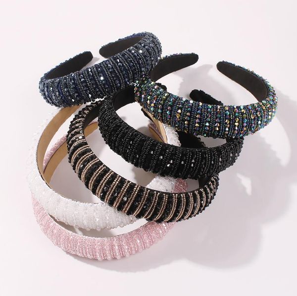 women sponge padded bandana luxury full colorful faux crystal beaded hair hoop wedding bridal jewelry crown headband 14 styels, Black;brown
women sponge padded bandana luxury full colorful faux crystal beaded hair hoop wedding bridal jewelry crown headband 14 styels, Black;brown