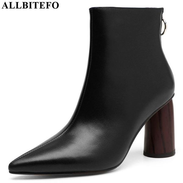 allbitefo natural genuine leather women boots simple style autumn winter ankle boots high heel fashion high quality, Black
allbitefo natural genuine leather women boots simple style autumn winter ankle boots high heel fashion high quality, Black