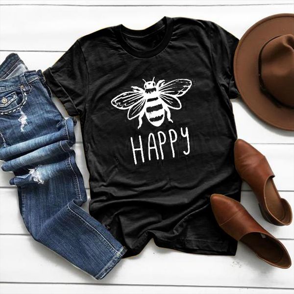 happy bee kawaii cartoon short sleeve t shirt women casual animals female tee summer cute women t shirts clothes, White
happy bee kawaii cartoon short sleeve t shirt women casual animals female tee summer cute women t shirts clothes, White