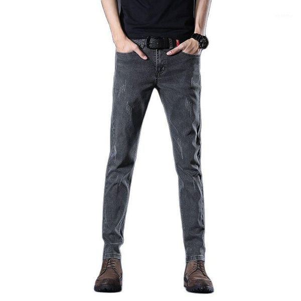 jeans men's autumn fashion brand grey retro pants high end slim small feet trend versatile casual men's pants 481610301, Blue
jeans men's autumn fashion brand grey retro pants high end slim small feet trend versatile casual men's pants 481610301, Blue