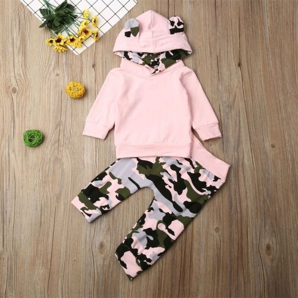 0-24months newborn baby girl clothes set animal ear pink hoodies sweatshirt girls camouflage pant sports outfit newborn set y200803, White
0-24months newborn baby girl clothes set animal ear pink hoodies sweatshirt girls camouflage pant sports outfit newborn set y200803, White